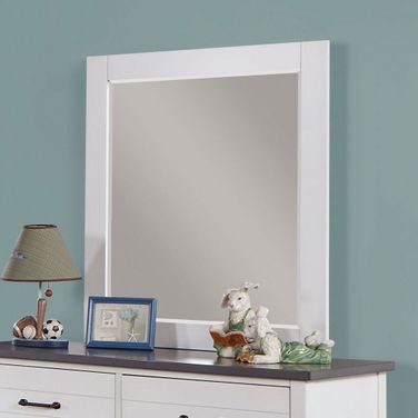 Priam Mirror In White and Gray
