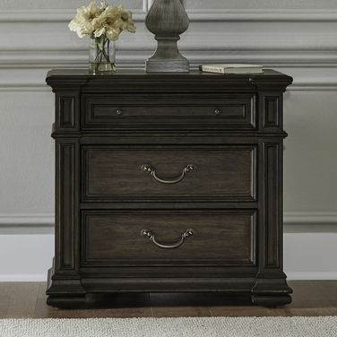 Provence Park Nightstand with Charging Station In Chateau