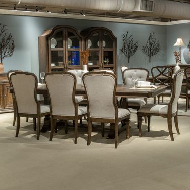 Provence Park Trestle Dining Room Set In Chateau Brown