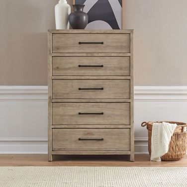 Proximity Place 5 Drawer Chest In Barley Buff