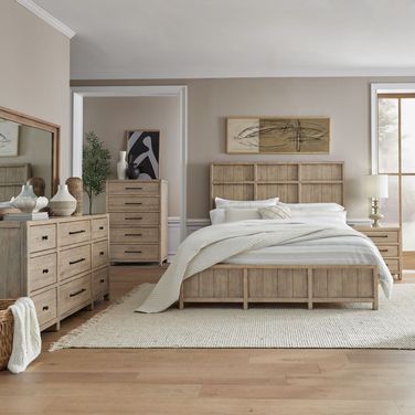 Proximity Place Panel Bedroom Set In Barley Buff