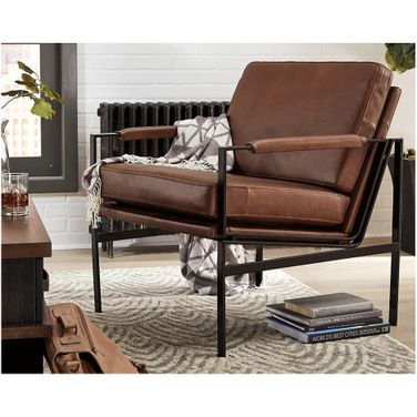 Puckman Brown Accent Chair