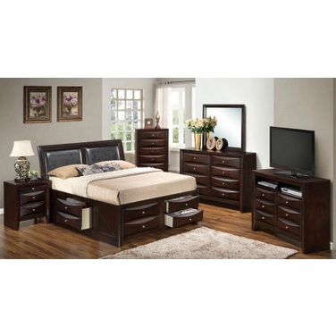 Glory Furniture G1525I Storage Bedroom Set in Cappaccino