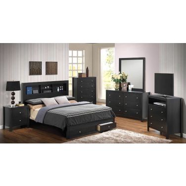 Glory Furniture G2450D Storage Bedroom Set in Black
