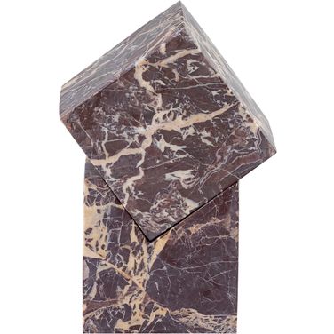 Quad Marble Decorative Cube In Cherry