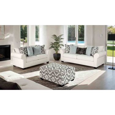 Queensbury Living Room Set In White