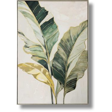 Radiant Tropic Botanica Canvas Wall Art In Gold