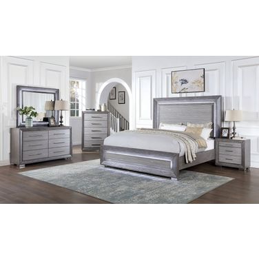 Raiden Bedroom Set In Gray
