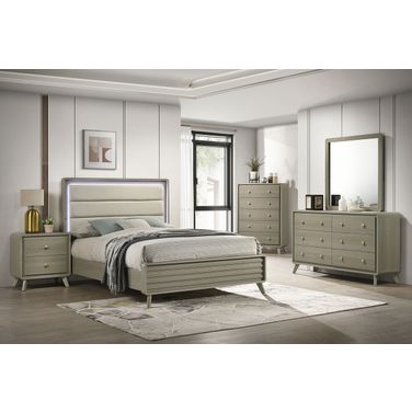 Rainier Panel Bedroom Set In Gray