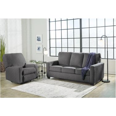 Rannis Full Sofa Sleeper and Recliner In Pewter