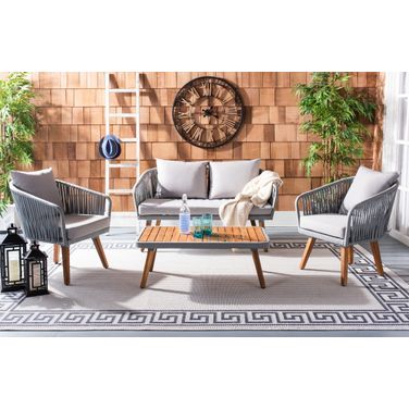 Ransin 4 Piece Living Set In Grey
