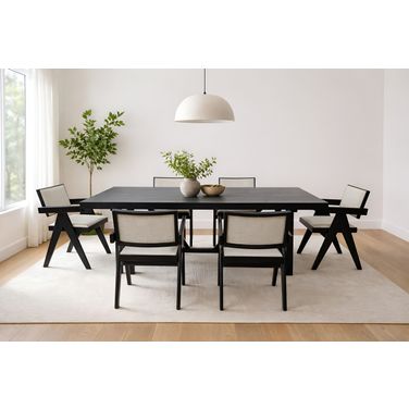 Raquel Rectangular Dining Room Set In Black