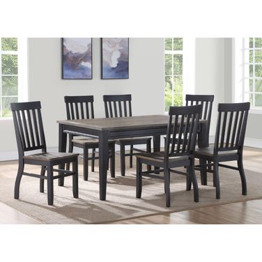 Raven Ebony And Driftwood Noir Dining Room Set