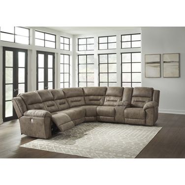 Ravenel 4-Piece RAF Power Reclining Sectional In Fossil