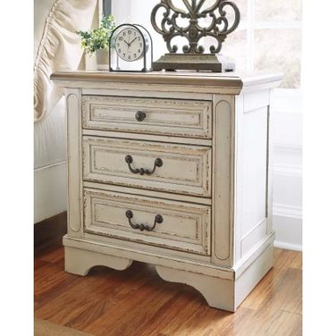 Realyn Two Tone 3 Drawer Nightstand