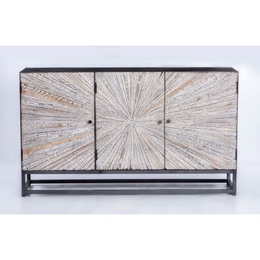 Reclaimed Astral Plains 3 Door Accent Cabinet In Grey Wash