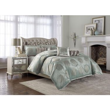 Regent Ice Blue 10 Piece King Comforter Set