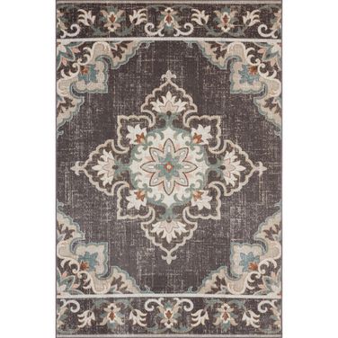 Relic 7'9" x 9'9" Hammond Floral Indoor/Outdoor Area Rug In Brown