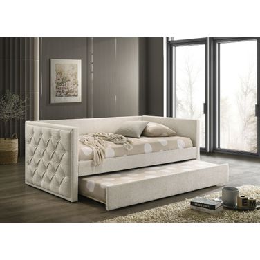 Renzi Twin Daybed with Trundle In Beige