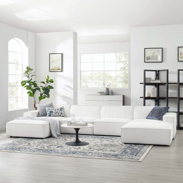 Restore 6-Piece Sectional Sofa In White EEI-4116-WHI