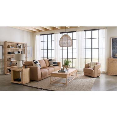 Retreat Pole Rattan Occasional Table Set In Light Wood