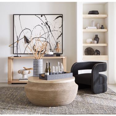 Retreat Round Occasional Table Set In Brown