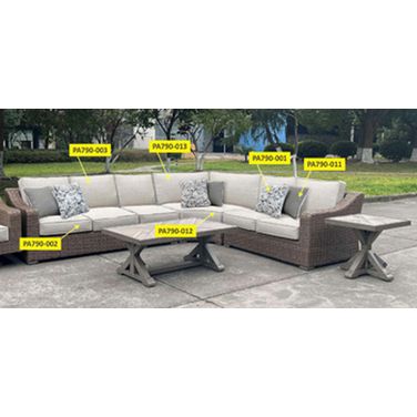 Revare Beach Curve Back Cushion In Beige