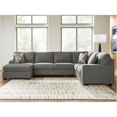Revenna 3-Piece LAF Sectional with Chaise In Greystone