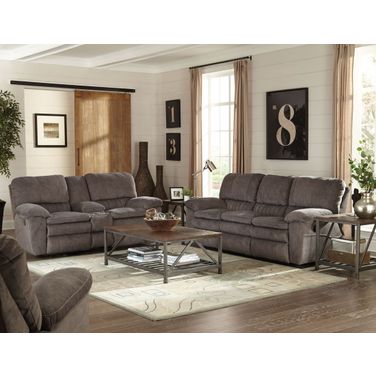Reyes Graphite Power Lay Flat Reclining Living Room Set