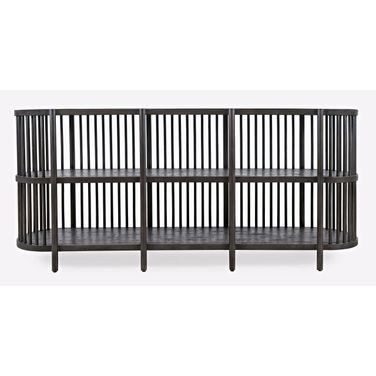 Rhapsody 72 Inch Open Storage Sideboard Cabinet In Black