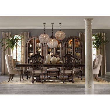 Rhapsody Medium Wood Rectangular Dining Room Set