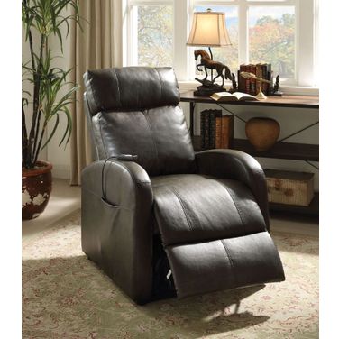 Ricardo Dark Gray Recliner with Power Lift