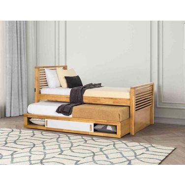 Richland Full Captain Bed with Trundle In Light Oak