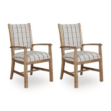 Ridgester Dining Arm Chair Set of 2 In Light Brown