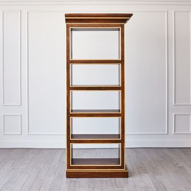 Right Library Bookcase In Brown