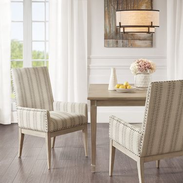 Rika Arm Dining Chairset Of 2 In Natural