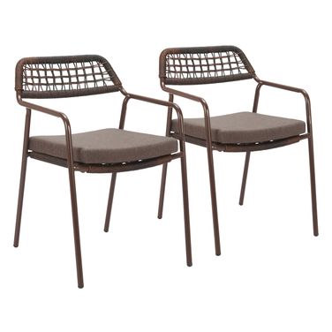 Rio Dining Chair Set of 2 In Brown