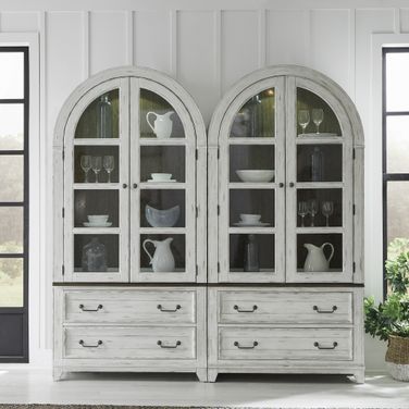 River Place Bunching Curio Set In Riverstone White and Tobacco