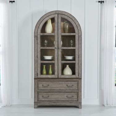 River Place Curio Cabinet In Gray