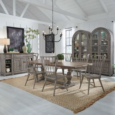 River Place Dining Set In Gray