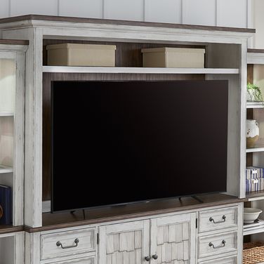 River Place Entertainment Hutch In White