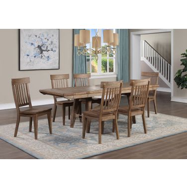 Riverdale 7 Piece Dining Set In Brown