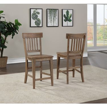 Riverdale Counter Chair Set of 2 In Brown