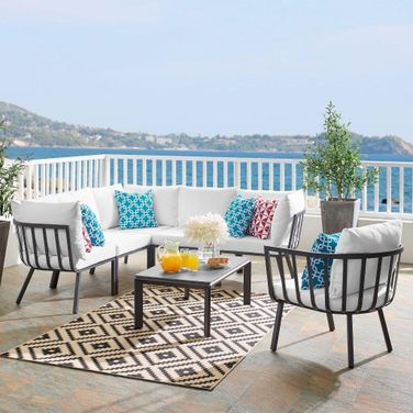 Riverside 7 Piece Outdoor Patio Aluminum Set