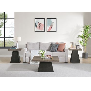 Rizzo Occasional Table Set In Grey and Dark Espresso