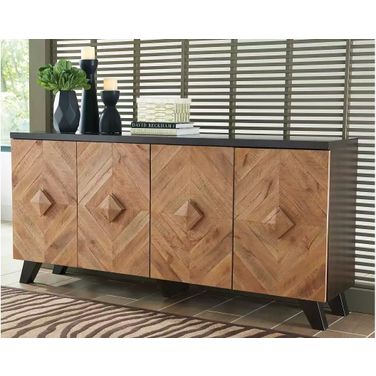 Robin Ridge Two Tone Brown Large Door Accent Cabinet