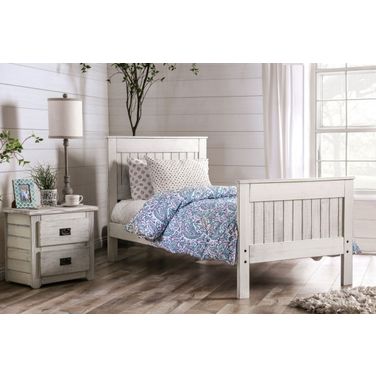 Rockwall Full Bed In Weathered White