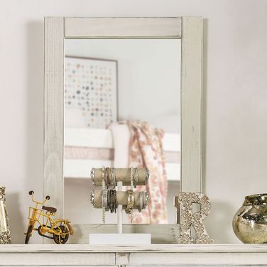 Rockwall Mirror In White