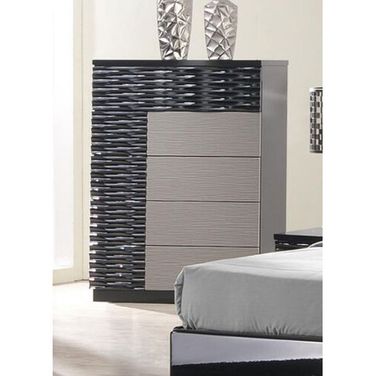 Roma Black and Grey Lacquer Chest