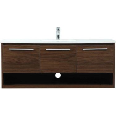 Roman 48 Inch Single Bathroom Vanity In Walnut